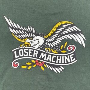 Loser‎ Machine Company Shirt Mens Large Green Eagle Graphic Tee Streetwear